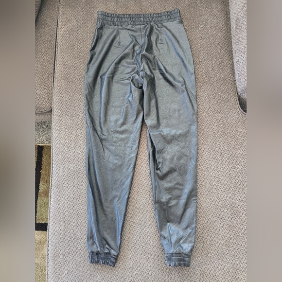 Spanx Leather Pants Small Women Brown Highrise Pull On Pocket Tapered Leg 28x29 - Picture 7 of 10